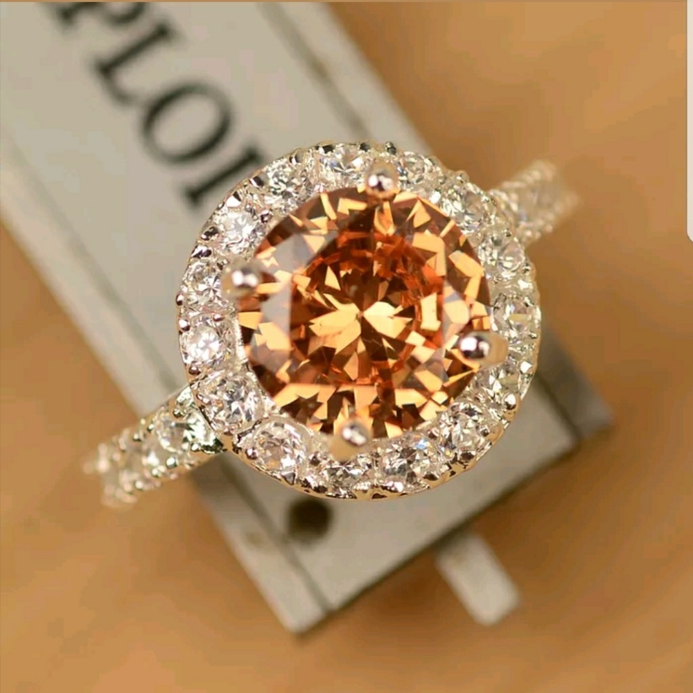 Morganite ring 925 Sterling silver